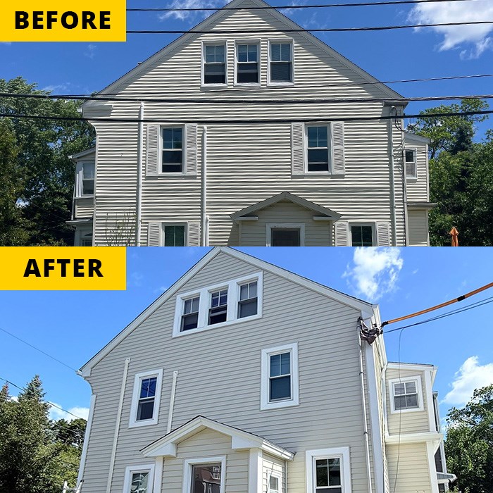 new siding installation in massachusetts before and after images