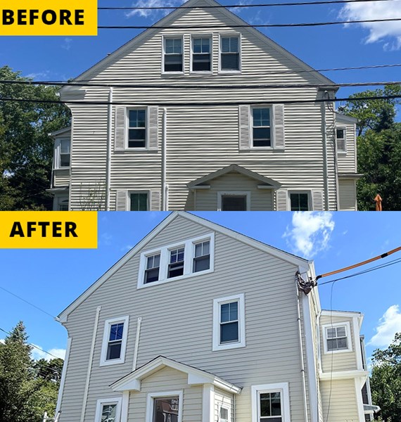 new siding installation in massachusetts before and after images