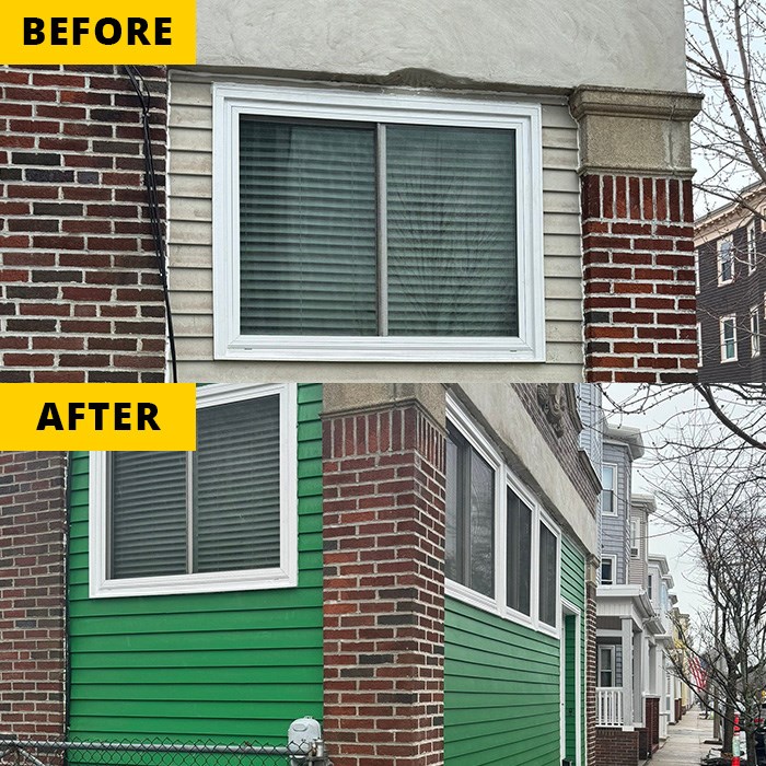siding replacement before and after images