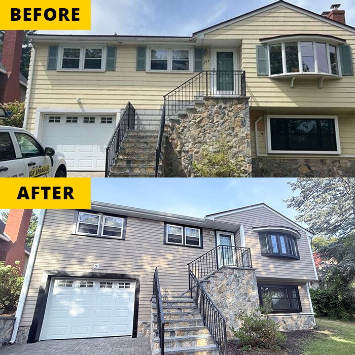 massachuseets siding repair before and after images