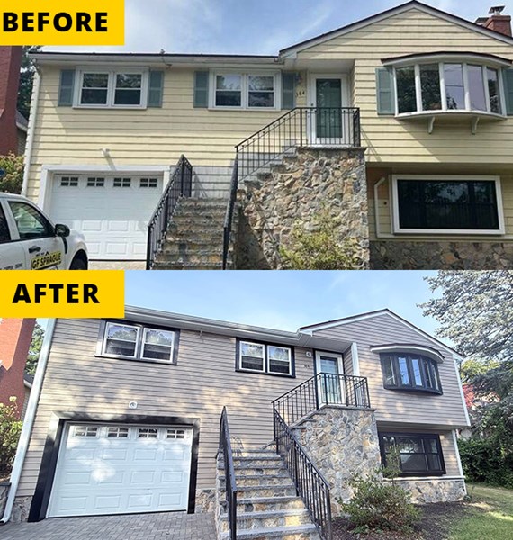 massachuseets siding repair before and after images