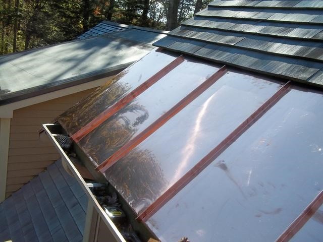 copper roofing installation in Massachusetts