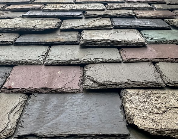 graduated slate roofing installation in Westwood