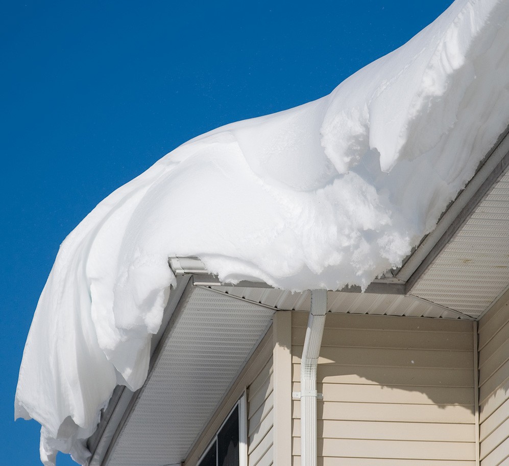 roof with too much snow in westwood